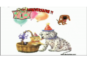 carte anniversaire animée joyeux anniversaire chaton chien